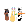 Funky Tierdesign mit bunten Accessoires