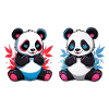 2 Panda Geschwister