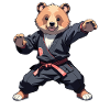 Karate Bear with Black Belt Karate Bär