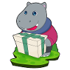 Hippopotamus Christmas Package