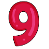 Numéro 9 - Neuf - 9 Motif