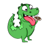 Dino Motif Dinosaur Donut