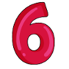 Six Numéro 6 Numéro Rouge
