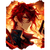 Portrait animé feu n°1