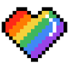 Pixel Rainbow Heart