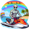 AlienJet Ski am Strand