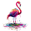 Flamingo Pop Art