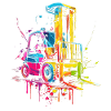 Gabelstaplerfahrer Gabelstaplerfahrer HEO Pop Art
