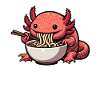 L’heure des ramen pour l’axolotl