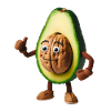 Cute avocado with walnut kernel!