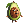 Cute avocado with walnut kernel!