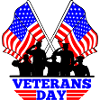USA Flag Veterans Day Emblem