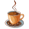 Cup of hot coffee