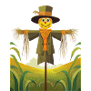 Scarecrow in a field
