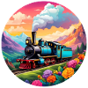 Nostalgic smoking steam locomotive