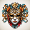 Udsmykkede venetianske maske Venedig