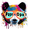 Papa, Opa, Bär,pandabär,illustration,bunt,Graffiti