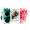 Mexico flag with soccer ball