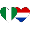 Nigeria Holland Flag Heart