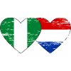Nigeria Holland Flag Heart