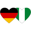 Germany Nigeria Flag Heart