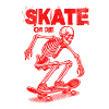 Skeleton skateboard