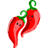 Deux piments amoureux