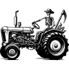 Farmer on a tractor