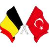 Flag Belgium, flag Turkey