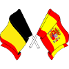 Flag Belgium, flag Spain