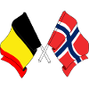 Flag Belgium, flag Norway