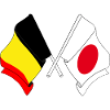 Flag Belgium, flag Japan