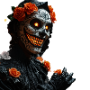 Halloween-Menion mit funkelnden Lichtern