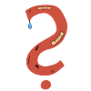 Question mark scars sad plaster