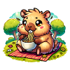 Capybara Ramen Kawaii Anime
