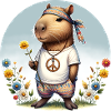 Capybara Hippie Peace