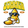 Sommer Banane mit Spruch 2024
