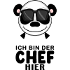 Chef Spruch Anführer Panda Motiv
