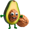 Avocado with walnut kernel