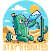 Cactus Restez hydraté