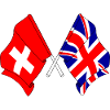 Drapeau Suisse, drapeau Angleterre