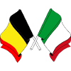 Flag Belgium, flag Italy