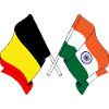 Flag Belgium, flag India