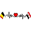 Cardio heart Drapeau Belgique, drapeau Égypte