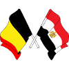 Flag Belgium, flag Egypt