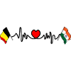 Cardio heart Flag Belgium, flag India