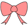 Pink Bow Symbol Shape