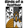 Vögel mit Federdesign
