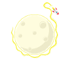 Rocket orbits the moon