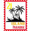Island Paradise stamp design